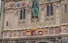 MYSTERY PHOTO: Classic building sports colorful shields